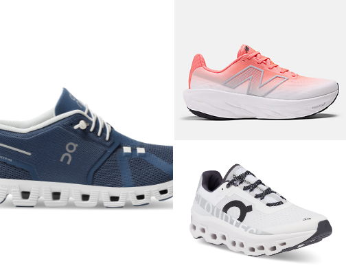 Running shoes cover photo collage
