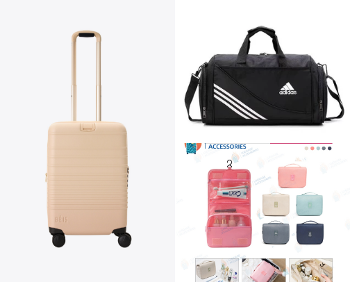 Pack Smart, travel Far and don't forget your travel essentials. BE TRAVEL HASSLE FREE✈️👔👜💼🛄 cover photo collage