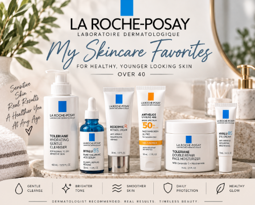 ✨ The La Roche-Posay Routine I Swear By for Skin Over 40 cover photo collage
