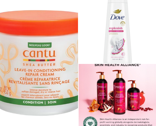 ✨ “Hair care products that actually helped my dryness + frizz” cover photo collage