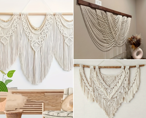 The wonderful craft of Macrame cover photo collage