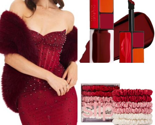 Red Mood Board cover photo collage