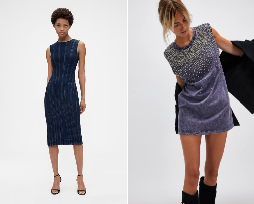 Best denim dresses cover photo collage