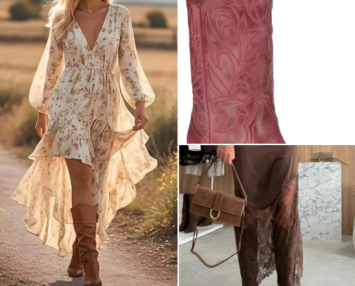 Cowgirl aesthetic western wear cover photo collage