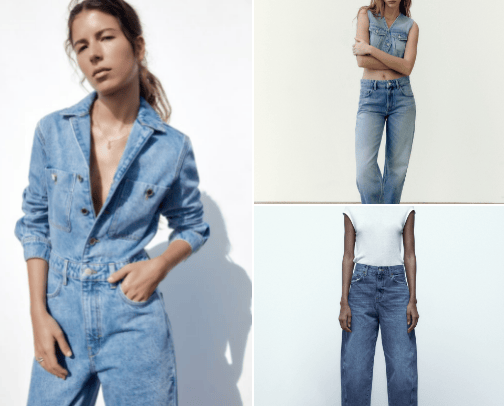 Zara Denim cover photo collage