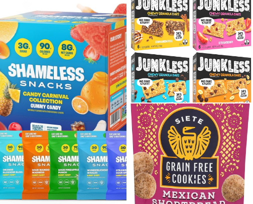 Healthy-ish snacks cover photo collage