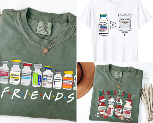 Management Friendly ICU RN Shirts/Sweatshirts from Etsy cover photo collage
