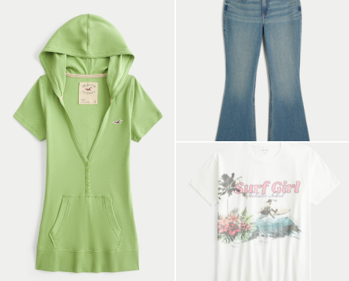 My fav clothing pieces at Hollister right now! cover photo collage