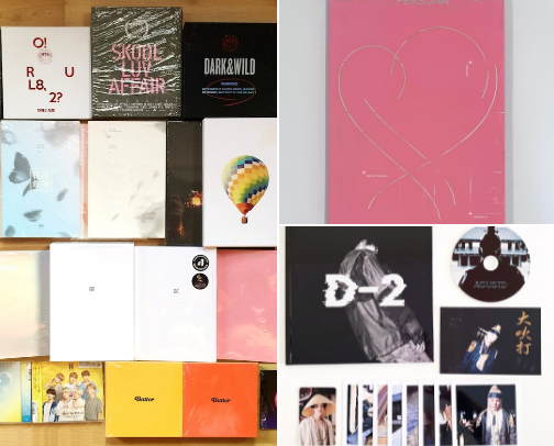 BTS Albums & Posters → Albums, Posters, Photocards cover photo collage