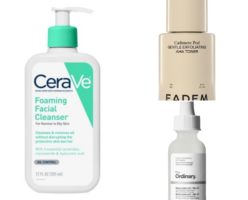 my skincare routine cover photo collage