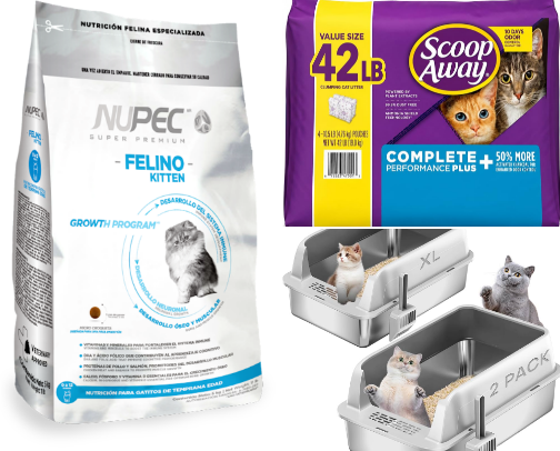 Things I Bought My Cat (As a New Cat Mom) cover photo collage