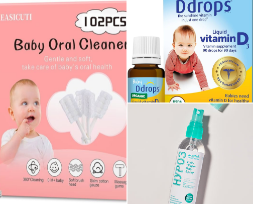 Most used baby health/skincare/diaper products cover photo collage