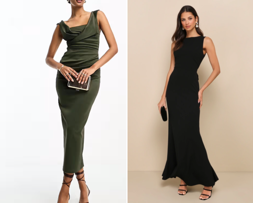 Fall & Winter Wedding Guest Dresses: Cocktail, Formal & Black-Tie Optional cover photo collage