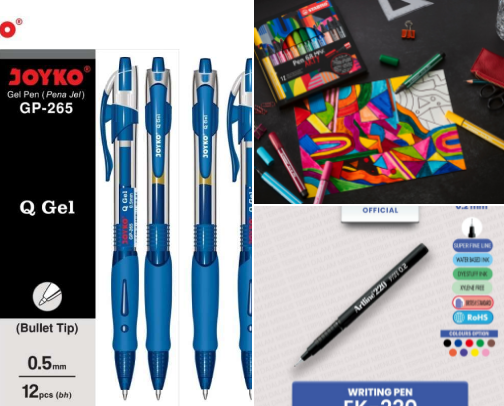 Stationery for school children cover photo collage