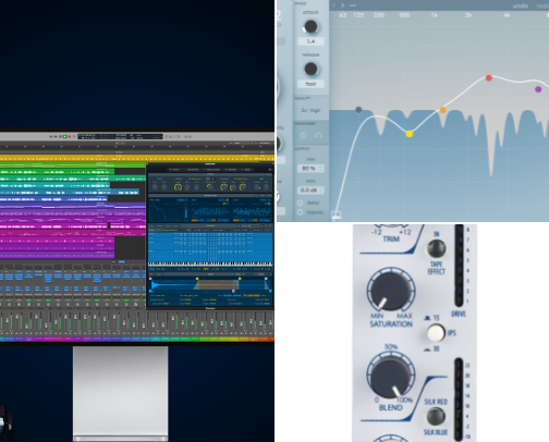 Music Production cover photo collage