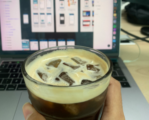 My remote work drink starter pack ☕️ cover photo collage