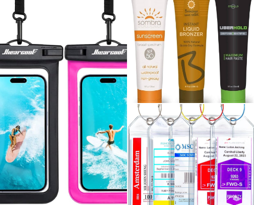 First time cruise ship necessities cover photo collage