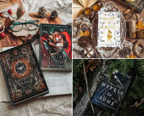 Falling For These Book🧚🏻‍♀️💫 cover photo collage