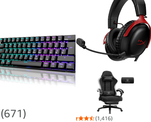 My husbands gaming setup cover photo collage