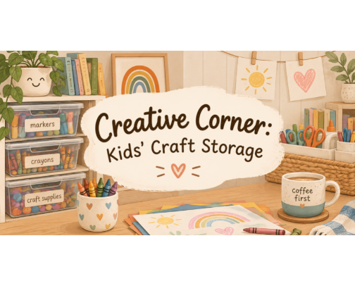 Creative Corner: Kids’ Craft Storage cover photo collage