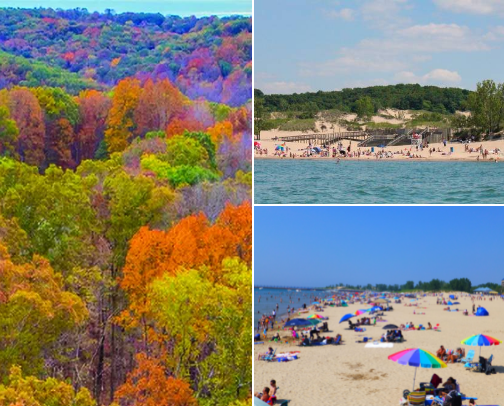 Local places to visit in Indiana, Illinois, and Michigan cover photo collage