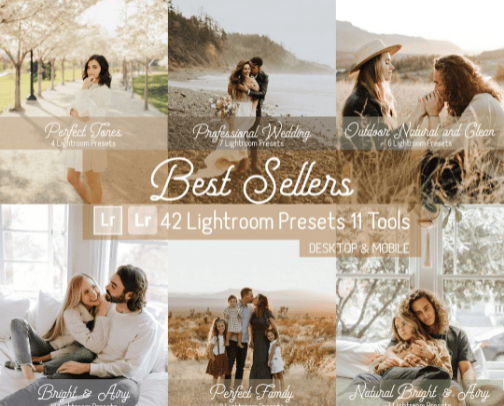 lightroom presets cover photo collage