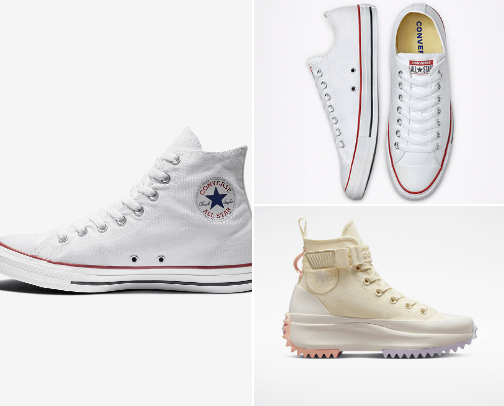 Women sneakers cover photo collage