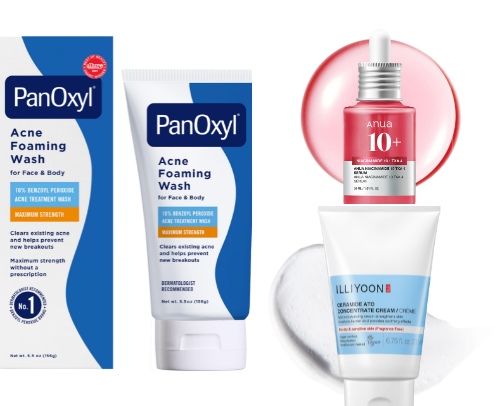 Acne prone skincare NONNEGOTIABLES! (All of these are on my bathroom sink) cover photo collage