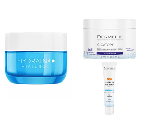  Dermedic skincare products cover photo collage