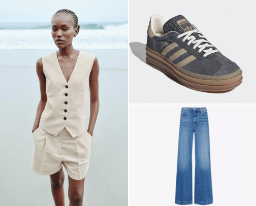 Casual Daytime Look - Vest & Jeans cover photo collage