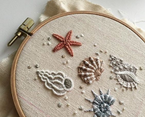Mindful Stitching: Creative Embroidery for Modern Creators cover photo collage