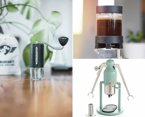 "The Artisan Home Café: A Curated Manual Setup" cover photo collage