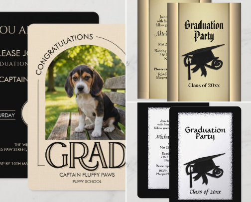 Invitations for all grads cover photo collage