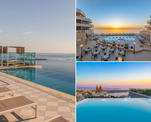 Hotels in Malta (luxury hotels and hotels for a decent price) cover photo collage