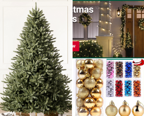 Christmas decor cover photo collage