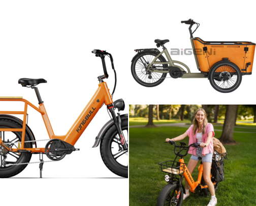 Grocery-run e-bikes: cargo frames and everyday carrying gear cover photo collage