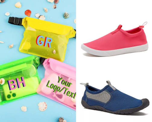Pool, water park and resort day essentials cover photo collage