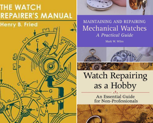 Watch Repair Books for Kindle cover photo collage
