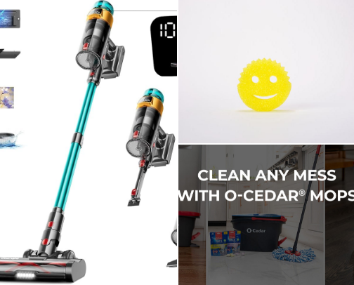 household cleaning must haves ✅ cover photo collage