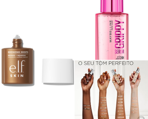 Drugstore baddie glam essentials cover photo collage