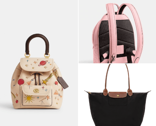 Back to school/uni bags 👛 cover photo collage