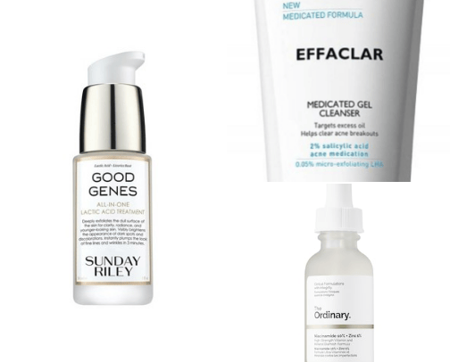 Acne/Oily Skincare Routine cover photo collage