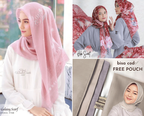 20 Rekomendasi Tren Hijab Segiempat yang Bagus dan Mudah Diatur cover photo collage
