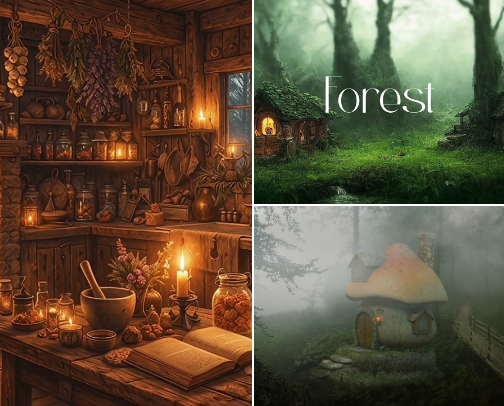 My Favorite Cottagecore Hygge Ambient Videos 🕯️✨ cover photo collage