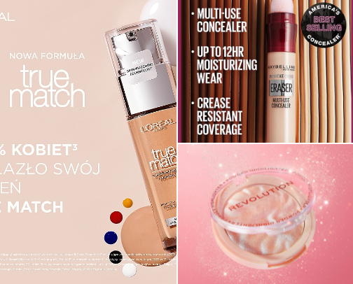 affordable glam makeup profucts cover photo collage