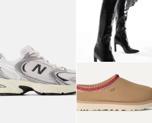 Trendy shoes cover photo collage