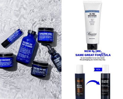 Men's skin care cover photo collage