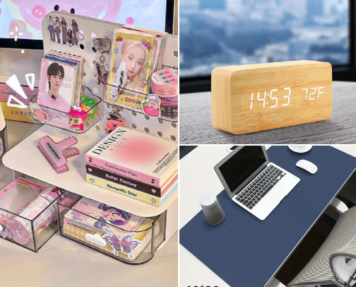 🌸 Aesthetic Office Décor Finds | Soft, Cute & Productive cover photo collage