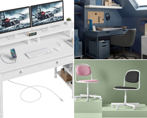 Home office: Productividad y diseño cover photo collage