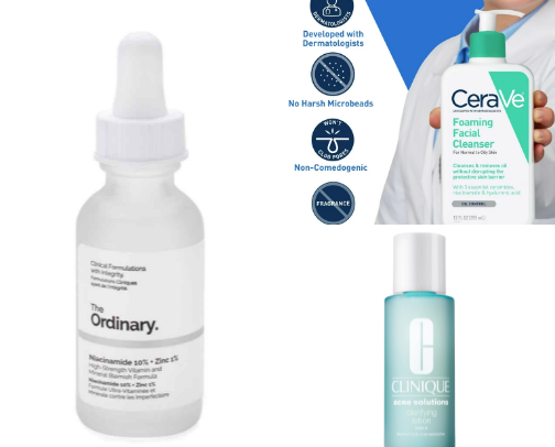 Skincare for acne prone skin🧴🫧 cover photo collage